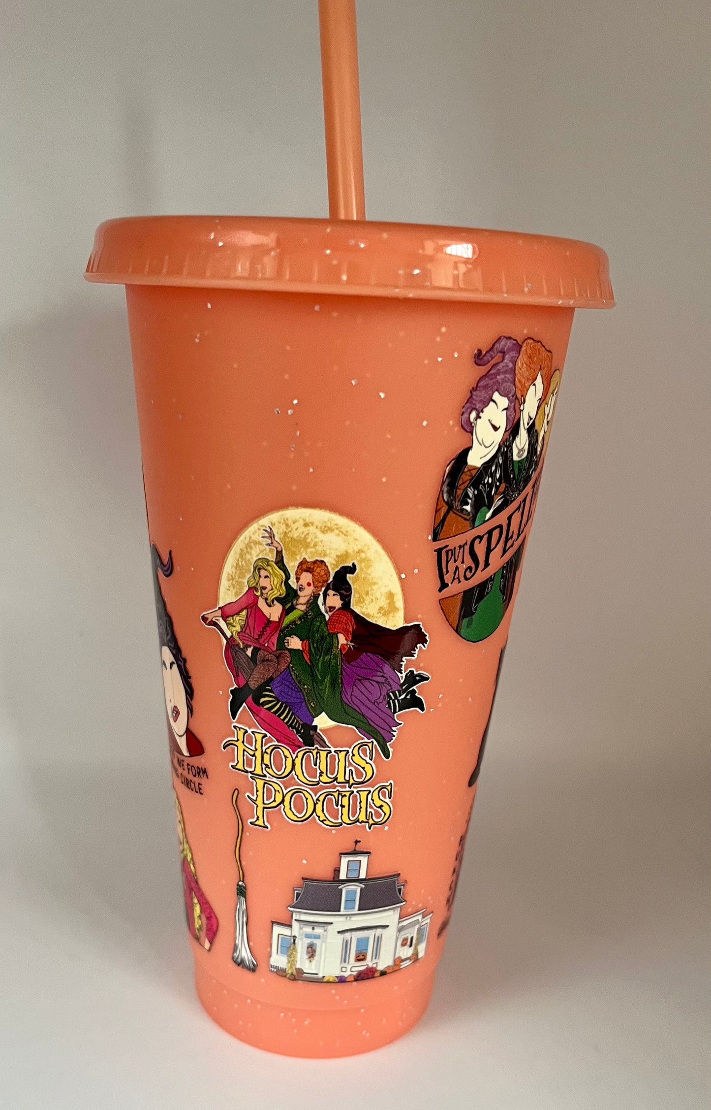 Halloween wrapped 16oz reusable cup