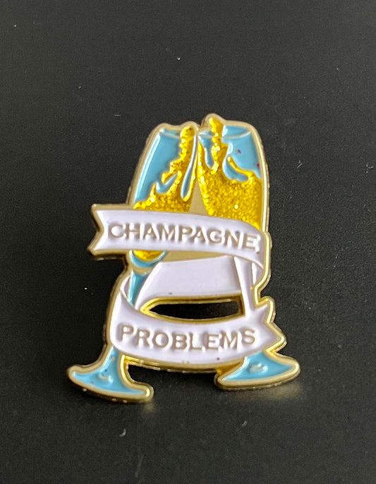 Champagne Pin Badge