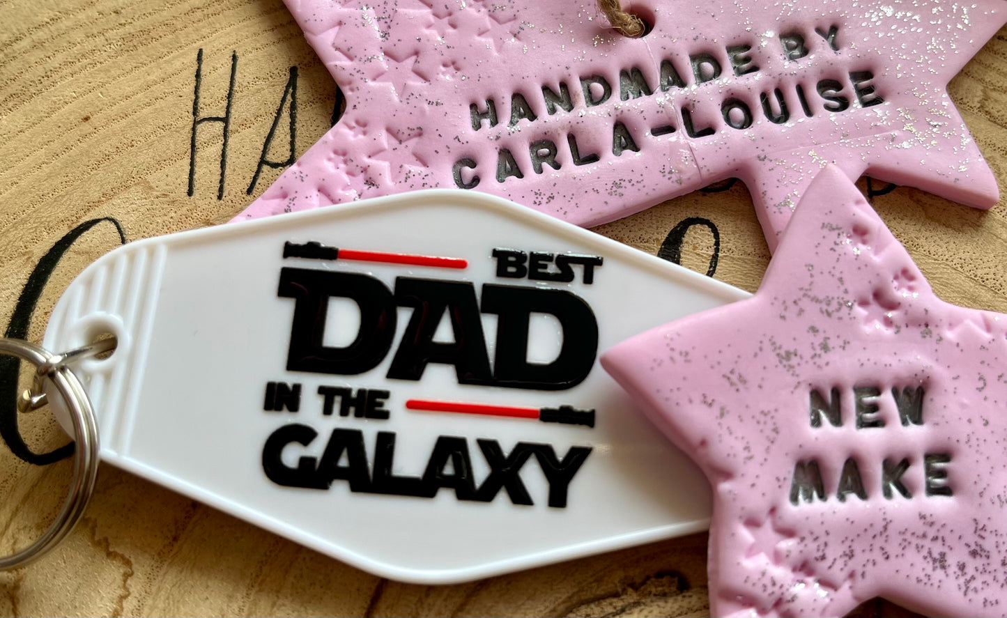 Best Dad in the Galaxy Motel Keyring