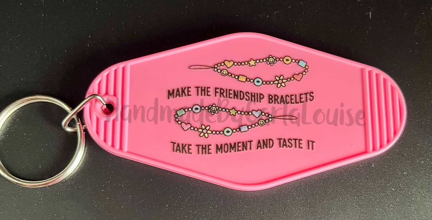 Taylor Swift Friendship Bracelet Motel Keyring