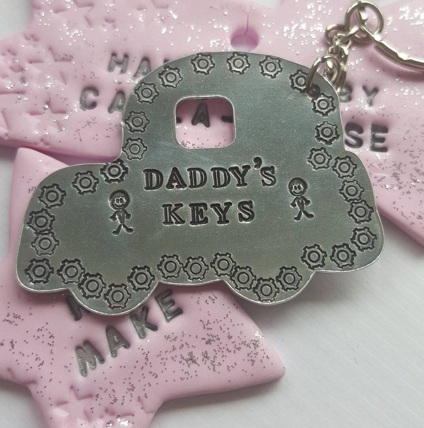 Daddy's Keys Keyring