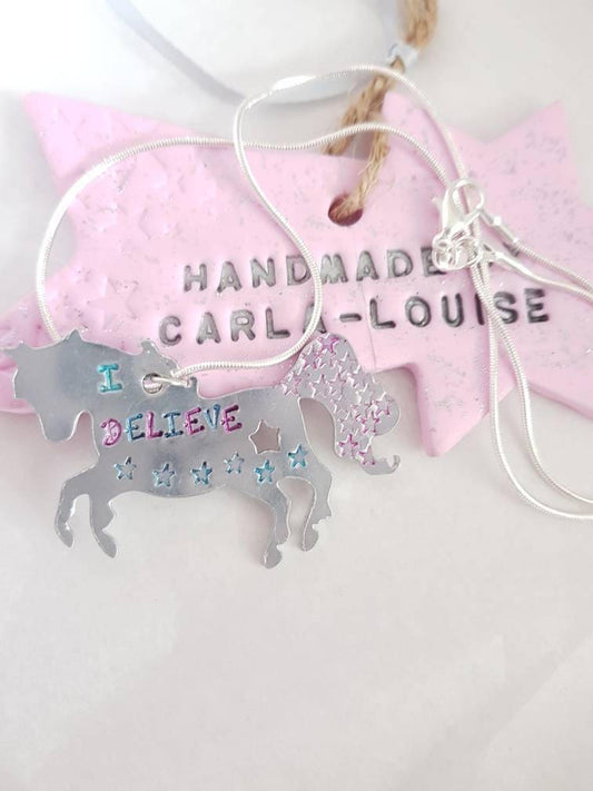 Unicorn pendant necklace