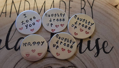 Hand Stamped Love tokens