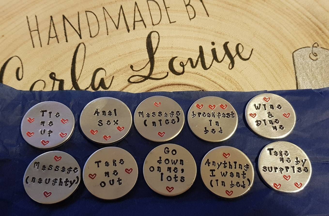 Hand Stamped Love tokens