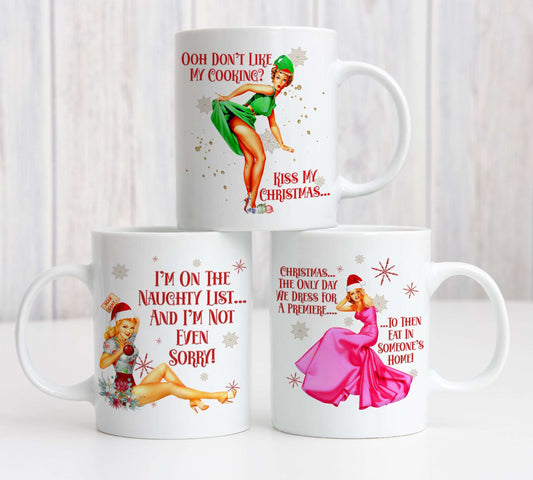 Pin up Girl Christmas mug