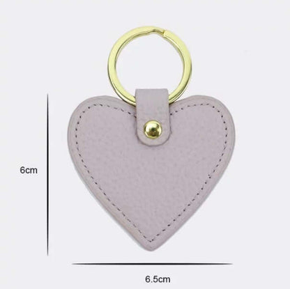 Black Leather Heart Keyring