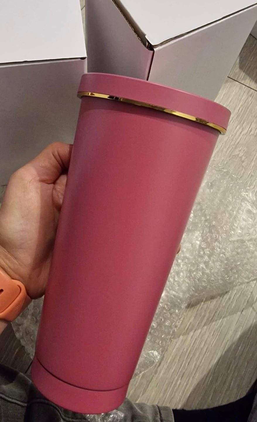 Stainless Steel Tumbler with Straw