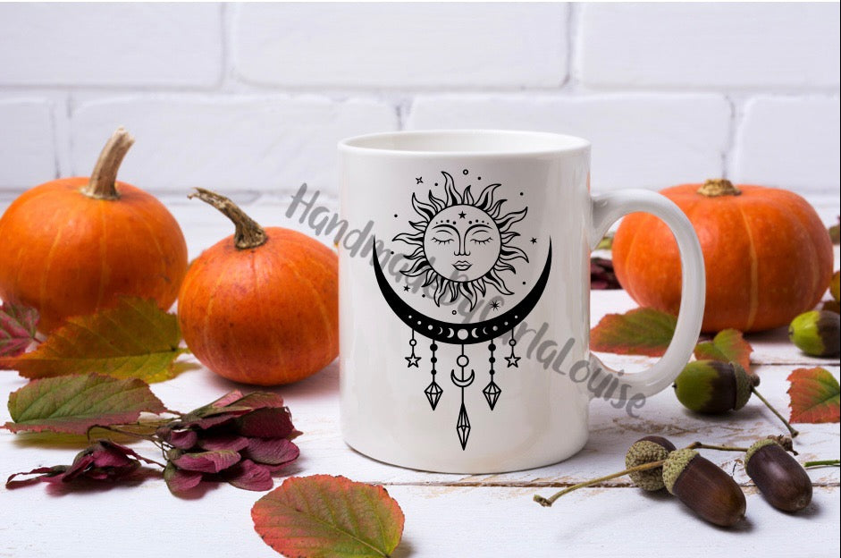 Sun and Crystals Celestial Mug