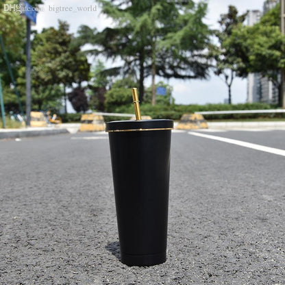 Stainless Steel Tumbler with Straw